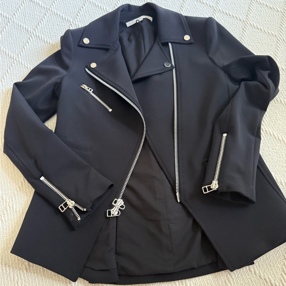 Veronica Beard Black Blazer with Silver Accents